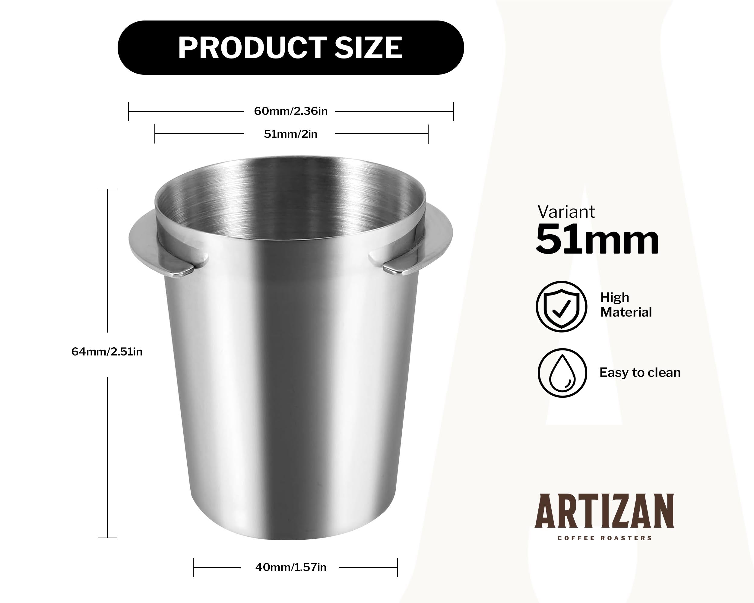 Espresso Dosing Cup for Portafilter (51mm / 53mm / 58mm)