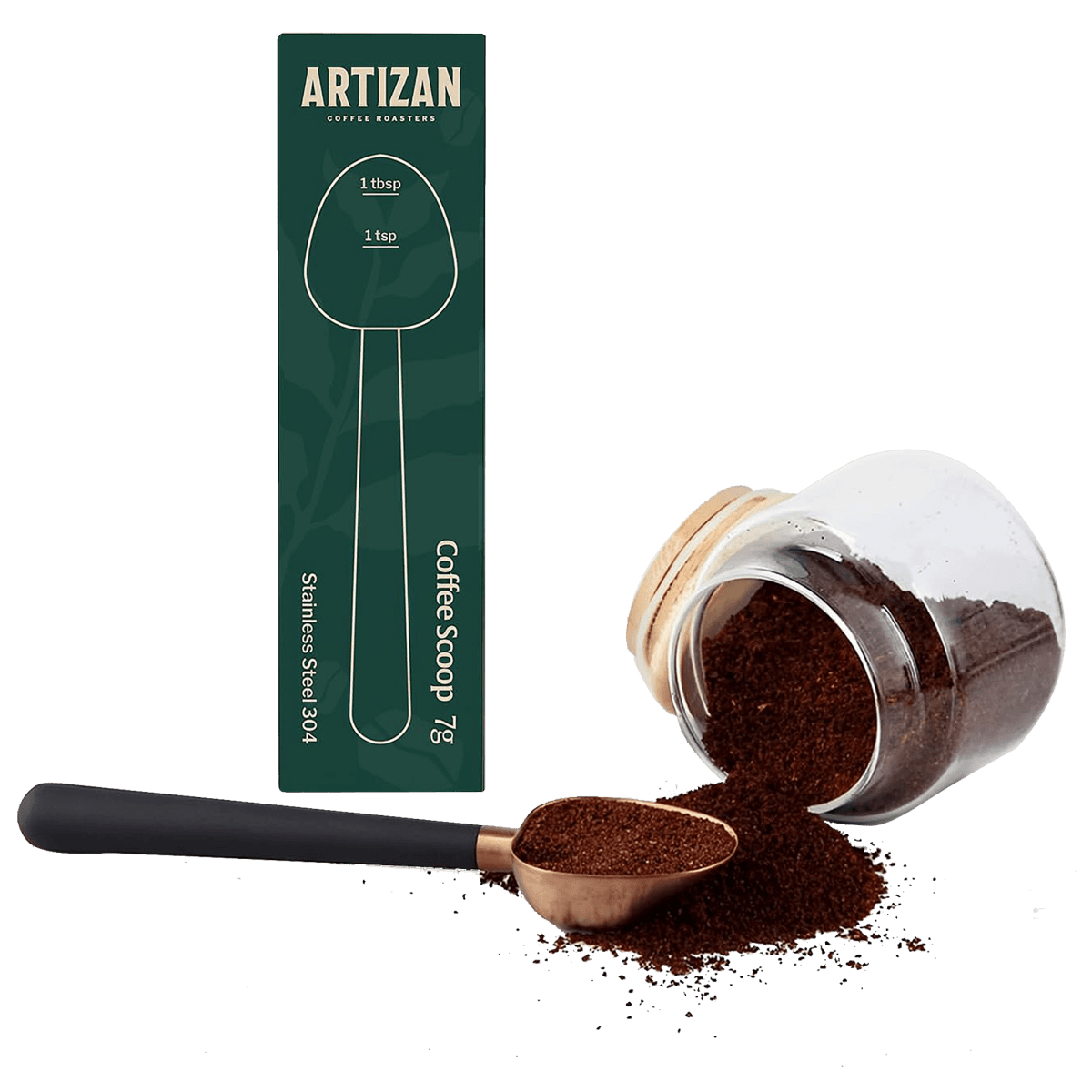 Artizan Coffee Measuring Scoop – Long‑Handle Stainless Steel Coffee Spoon - Shop Coffee Hobby