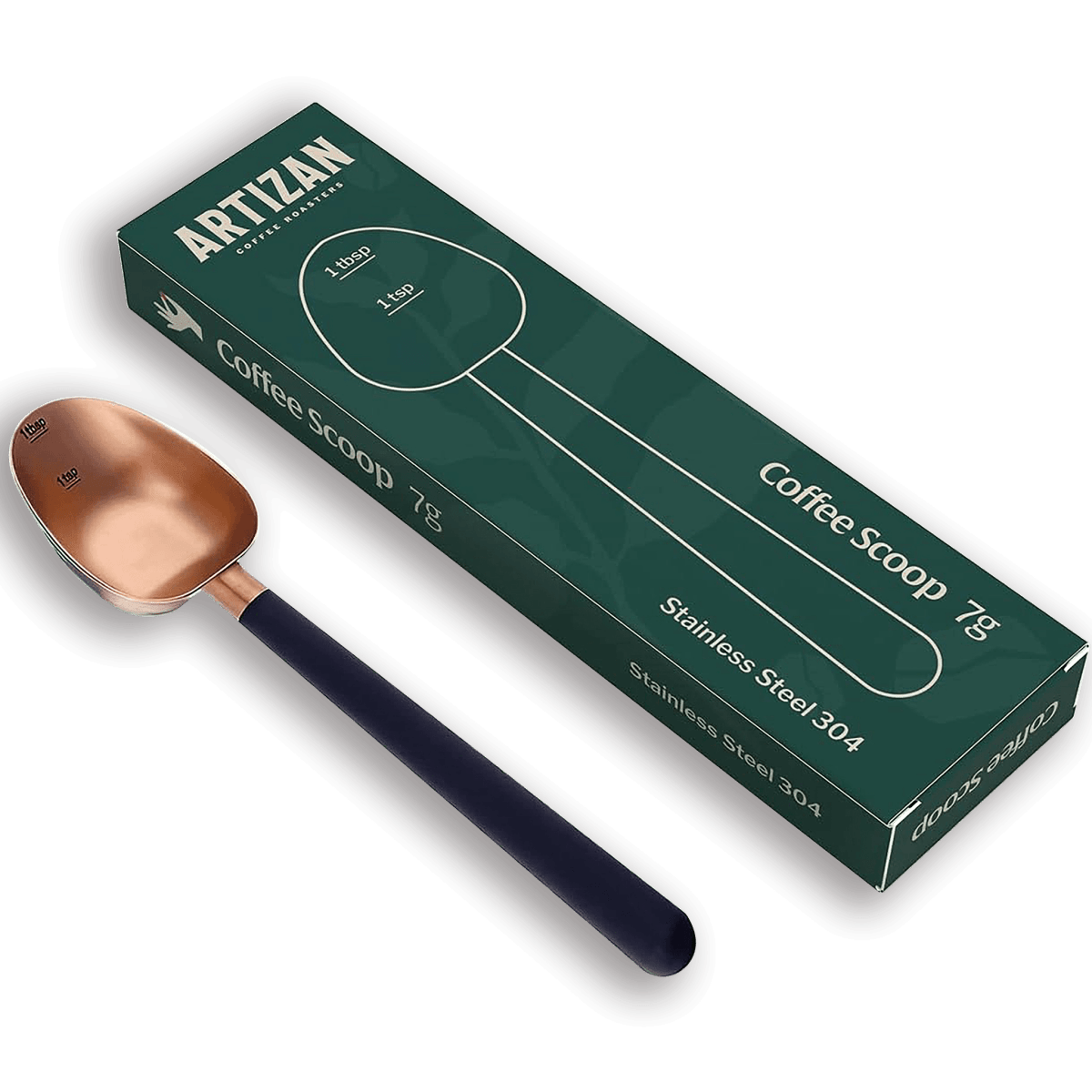 Artizan Coffee Measuring Scoop – Long‑Handle Stainless Steel Coffee Spoon - Shop Coffee Hobby