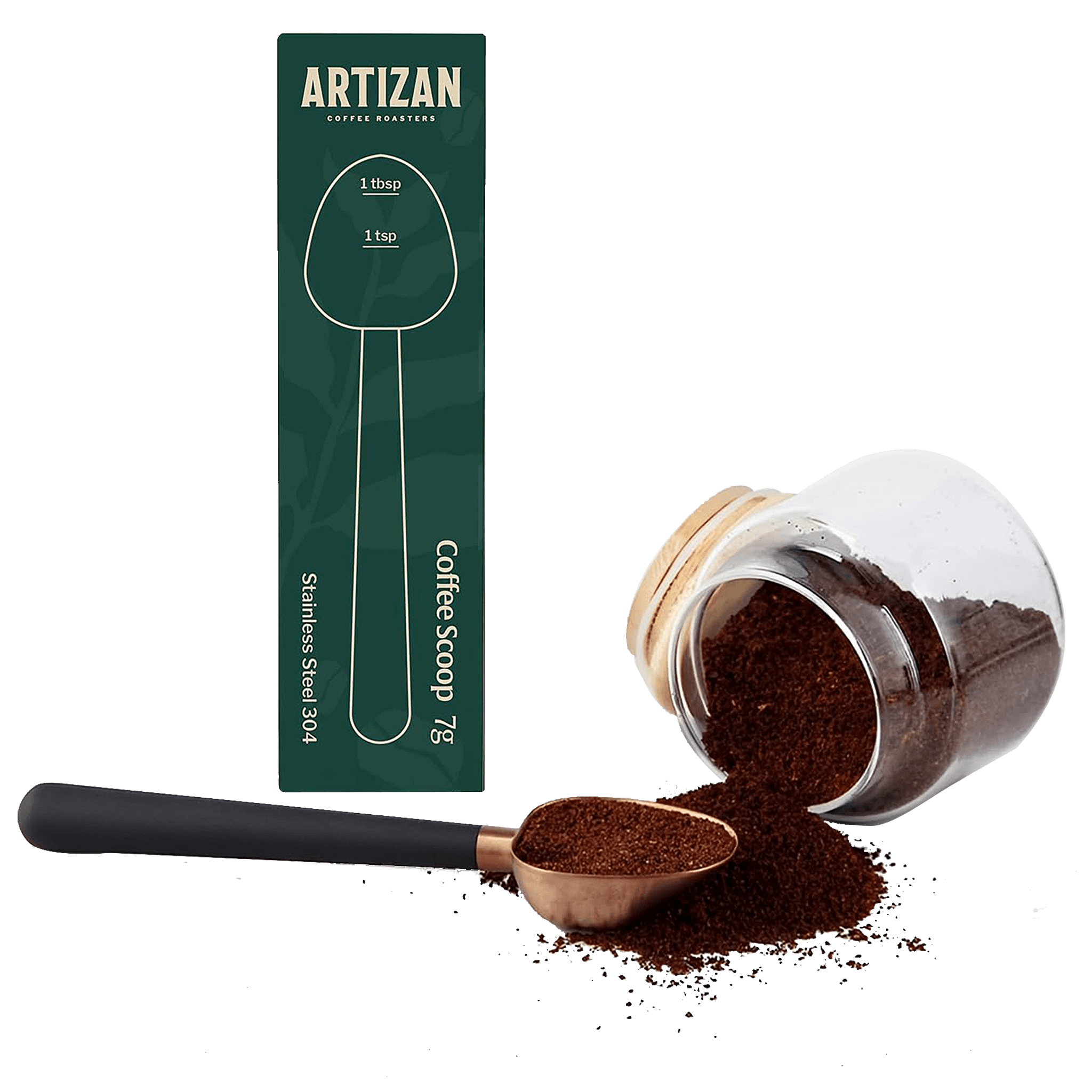 Artizan Coffee Measuring Scoop – Long‑Handle Stainless Steel Coffee Spoon