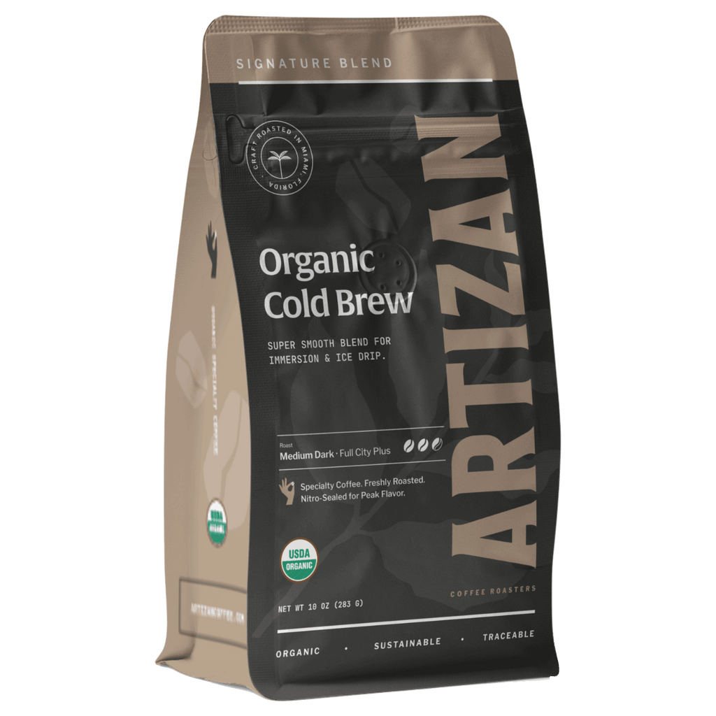 Artizan Organic Cold Brew Coffee Blend – Whole Bean or Extra Coarse