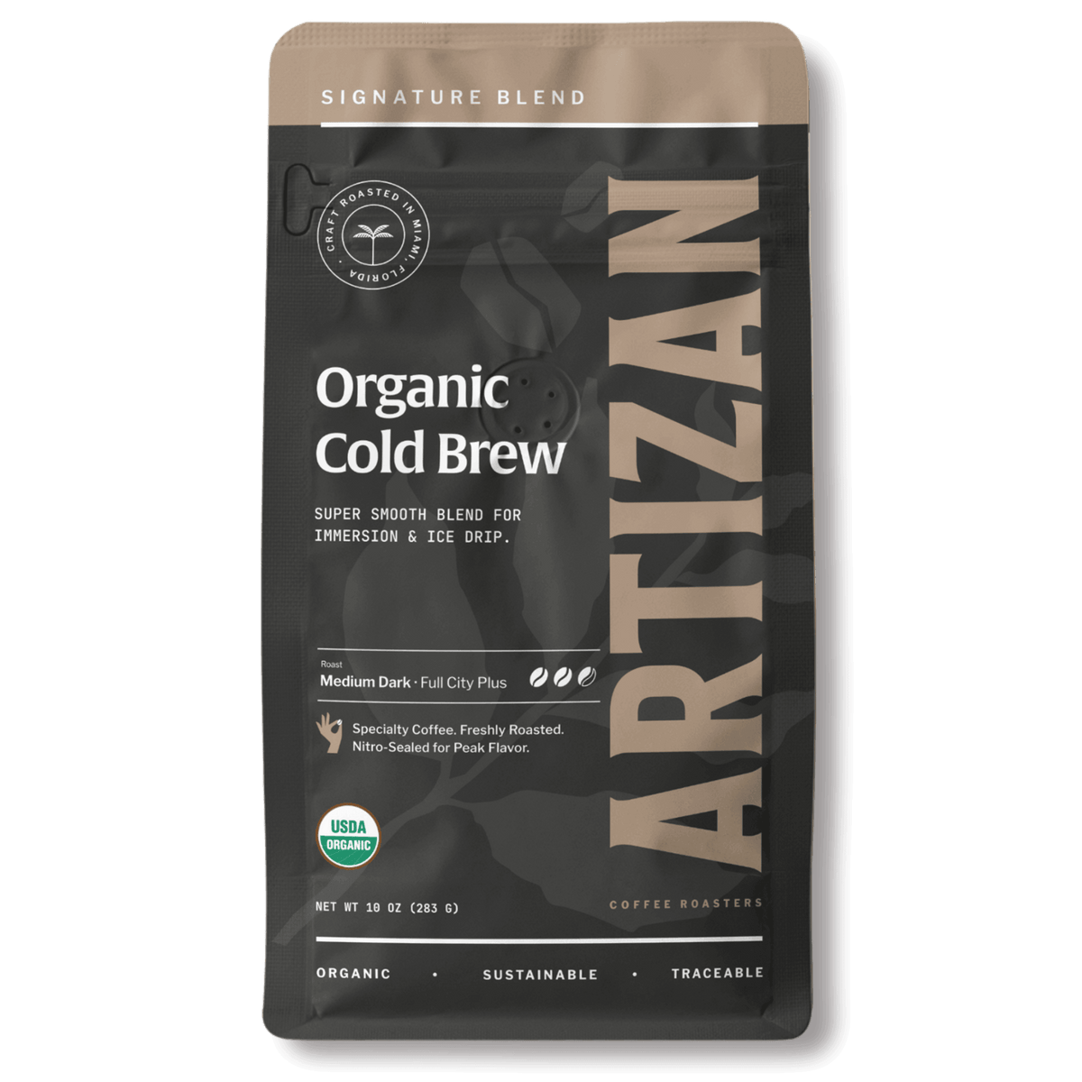 Artizan Organic Cold Brew Coffee Blend – Whole Bean or Extra Coarse