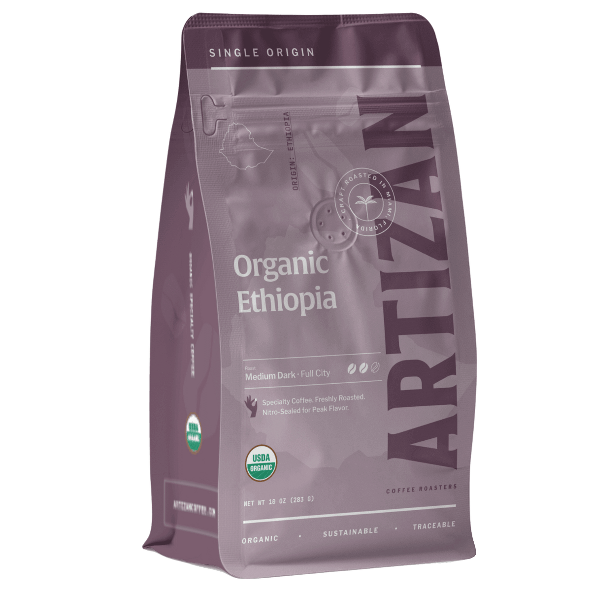 Artizan Organic Ethiopian Dark Roast Coffee