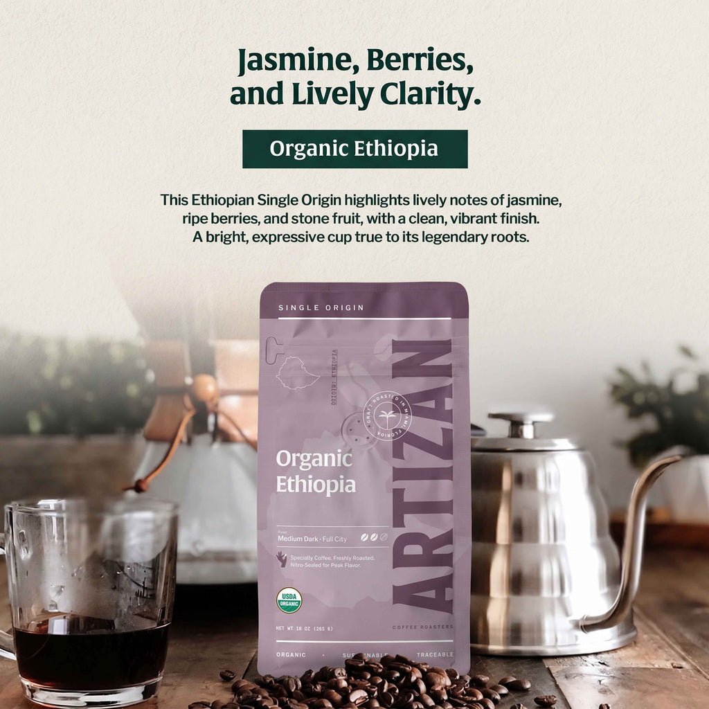 Artizan Organic Ethiopian Dark Roast Coffee