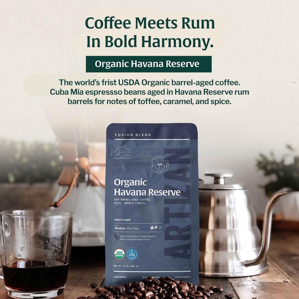 Artizan Havana Reserve Organic Rum Barrel-Aged Coffee