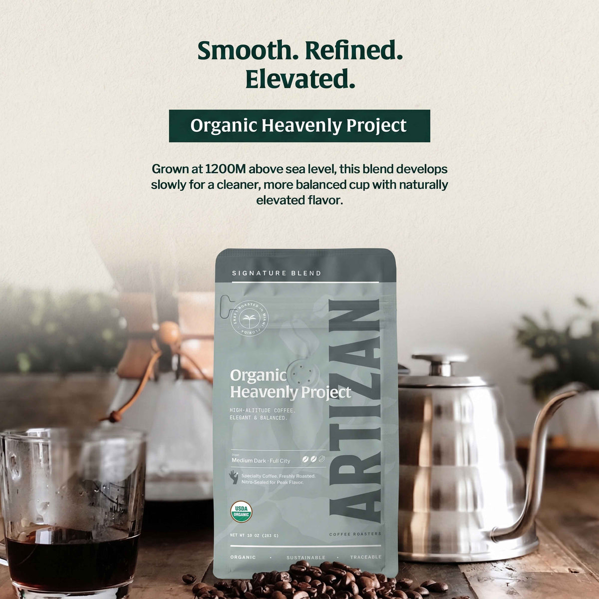 Artizan Heavenly Project Organic Dark Roast Coffee