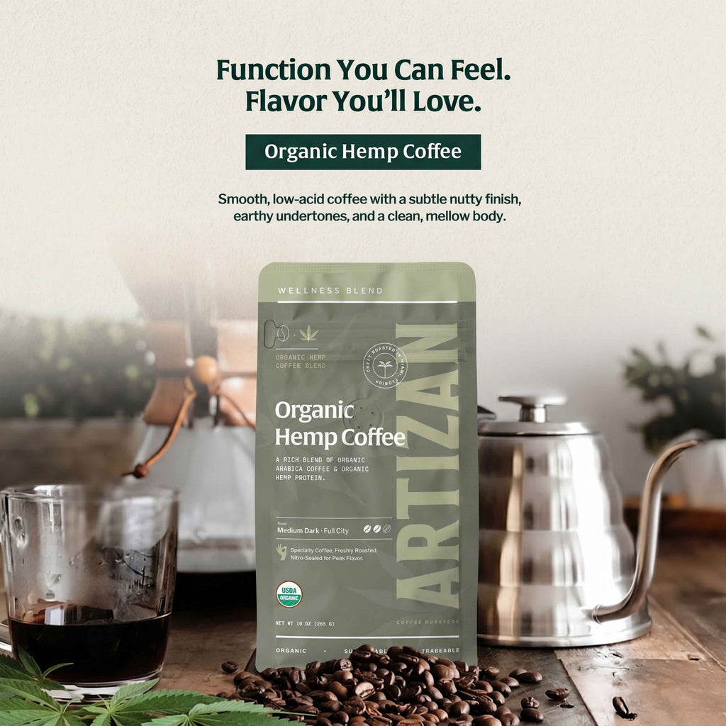 Artizan Organic Hemp Protein Coffee – 10 oz