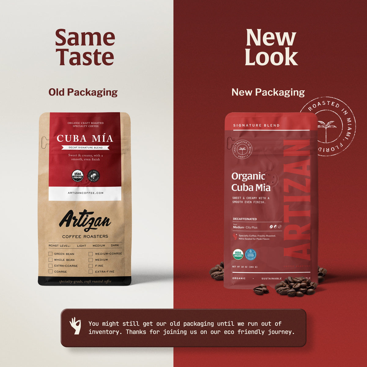 Artizan Organic Cuba Mia Decaf Dark Roast Coffee