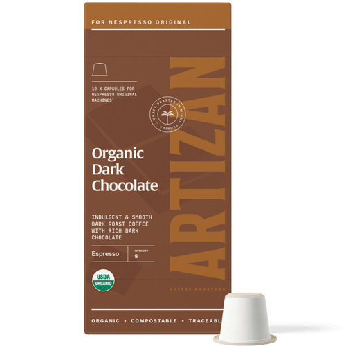 Artizan Coffee Roasters Organic Dark Chocolate Espresso Capsules