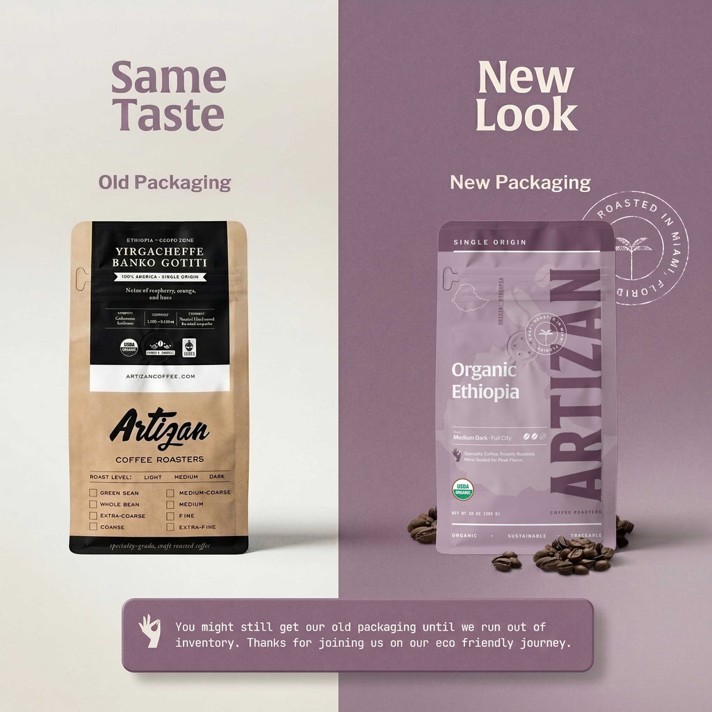 Artizan Organic Ethiopian Dark Roast Coffee
