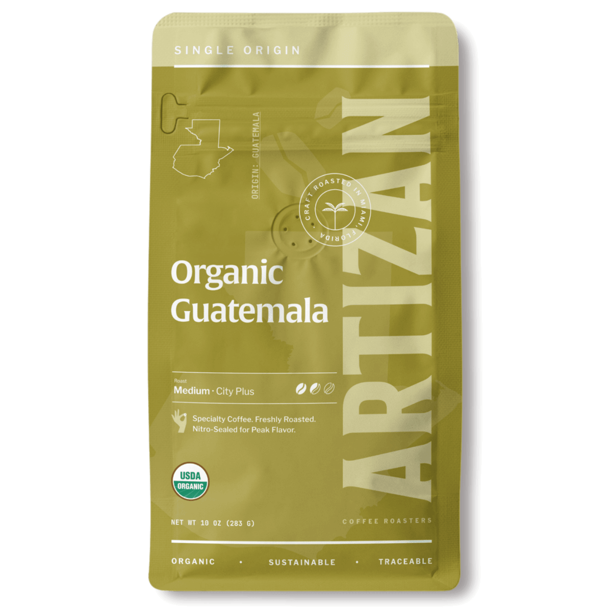 Artizan Organic Fair Trade Guatemala Dark Roast Coffee Beans