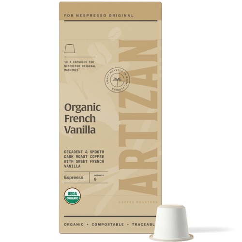 Artizan Coffee Roasters Organic French Vanilla Nespresso Capsules - 10 Count