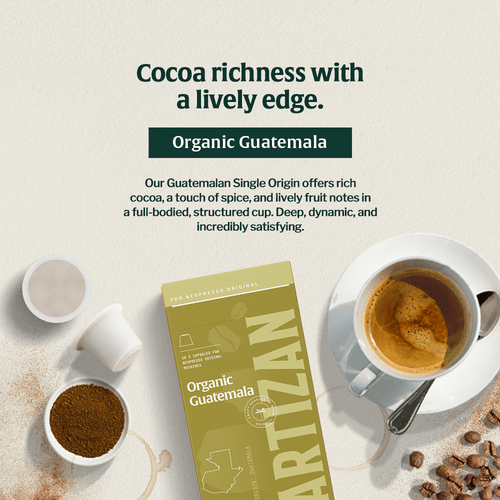10-count Artizan Organic Guatemala Robusta Espresso Capsules