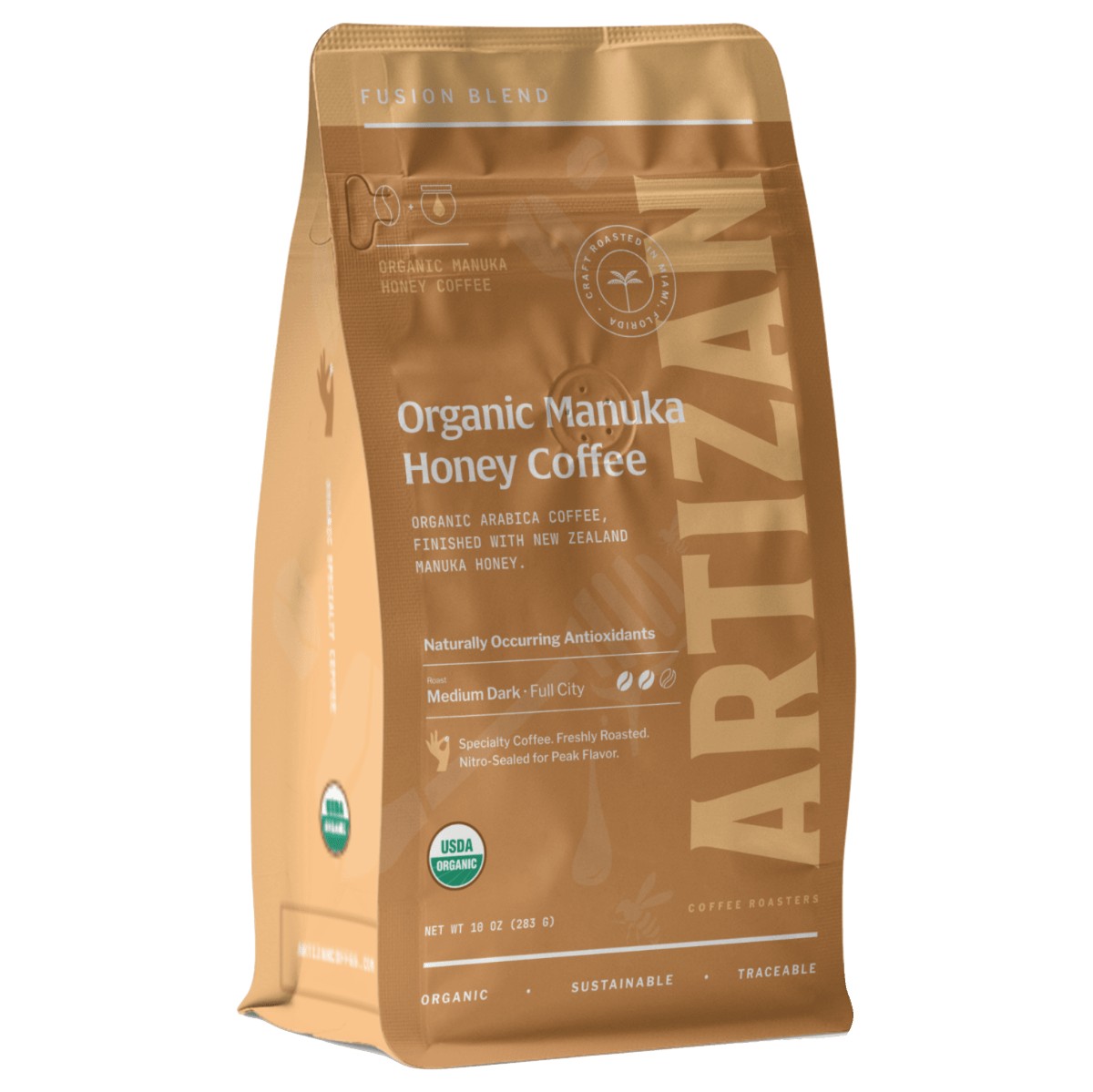 Artizan Coffee Roasters Organic Manuka Honey Arabica Beans