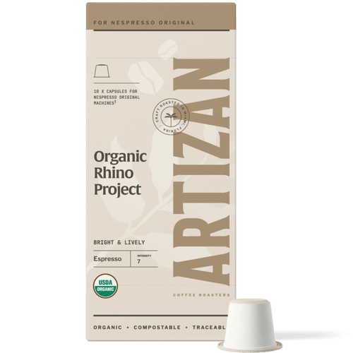 Artizan Coffee Roasters Organic Rhino Project Espresso Capsule