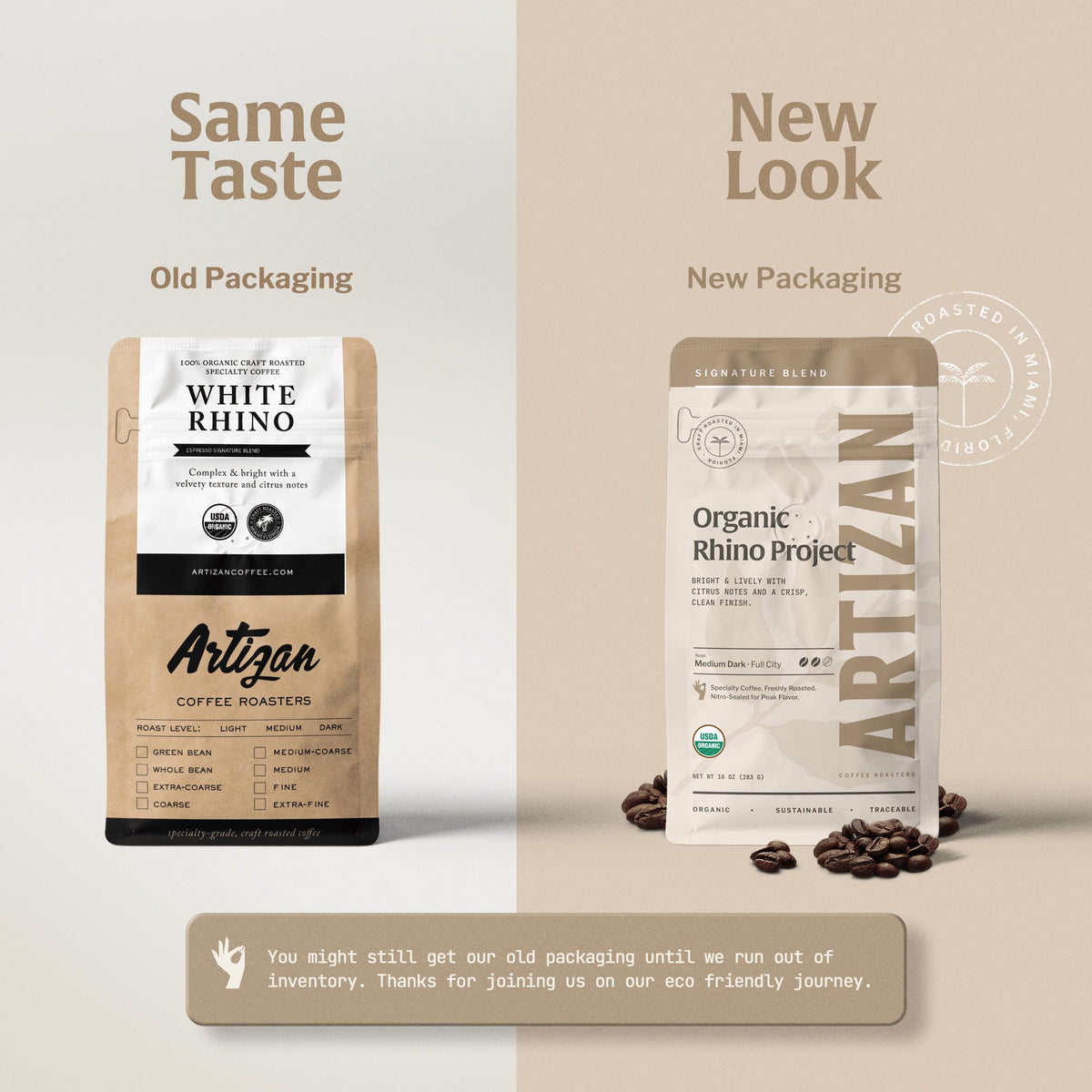 Artizan Rhino Project Organic Dark Roast Coffee