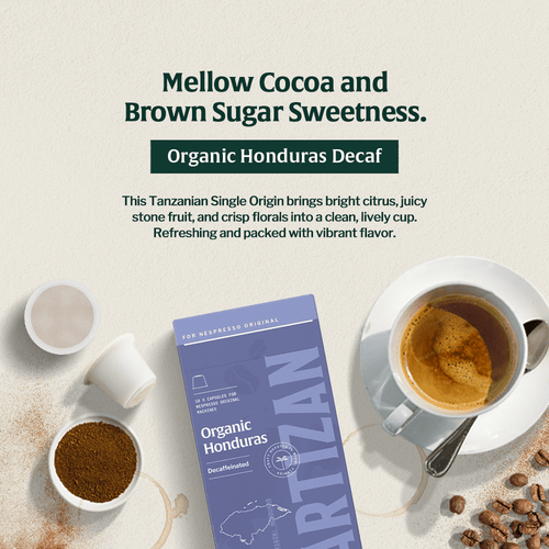 Nespresso-compatible pod, Artizan Single-Origin Honduras Decaf Espresso