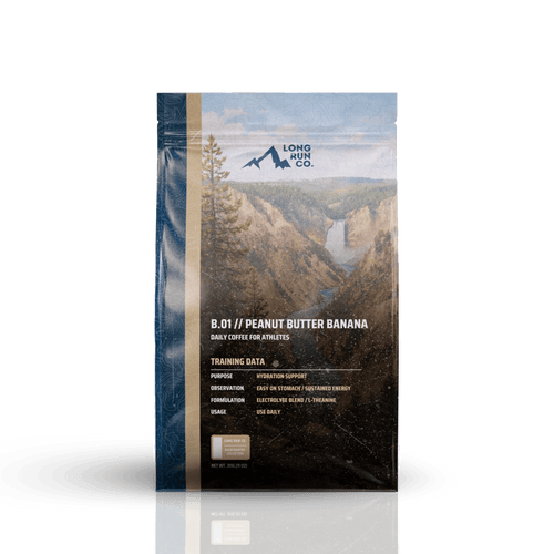 Long Run Co. Backcountry Long Run Coffee — Peanut Butter Banana flavor, fresh ground.