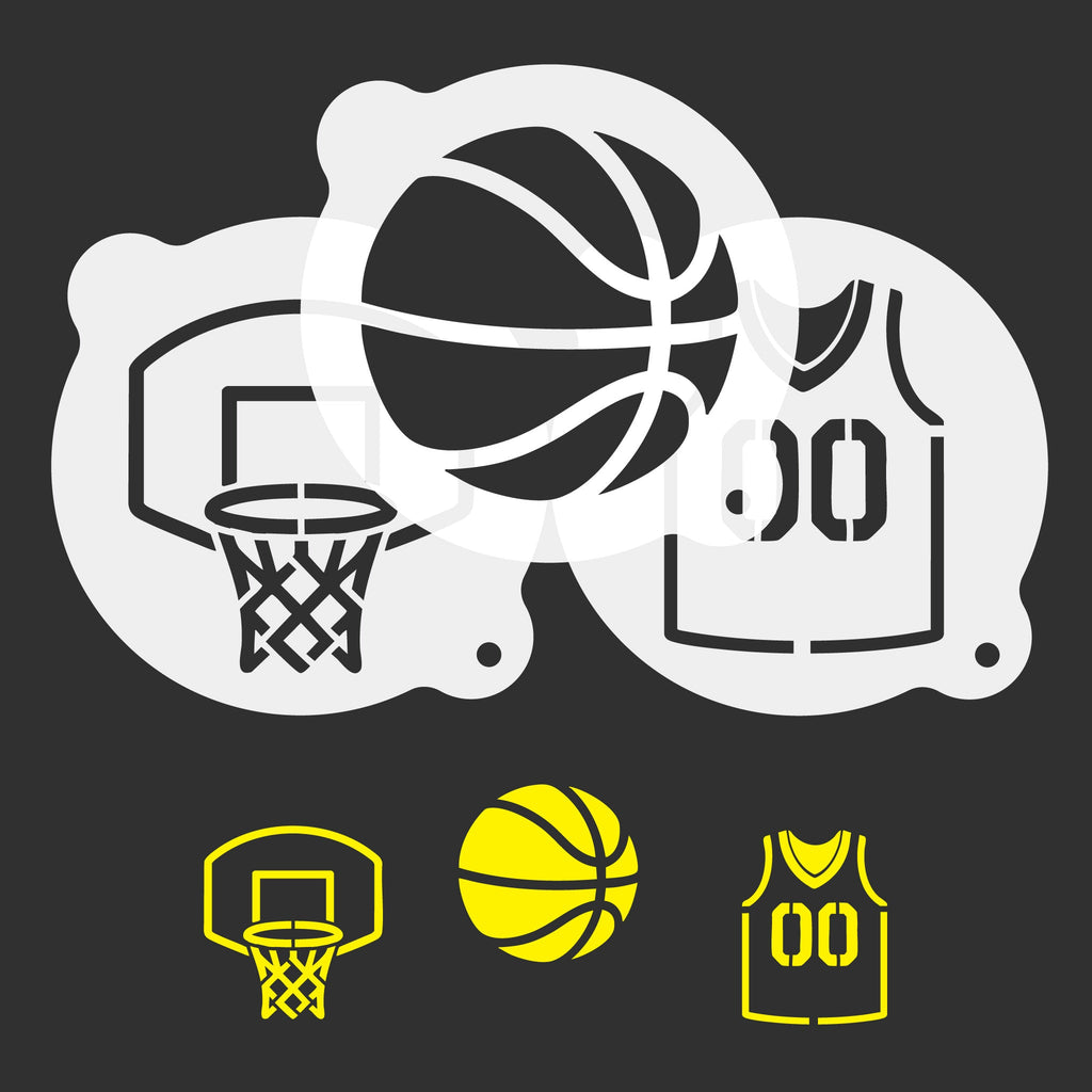 Basketball Coffee Stencil