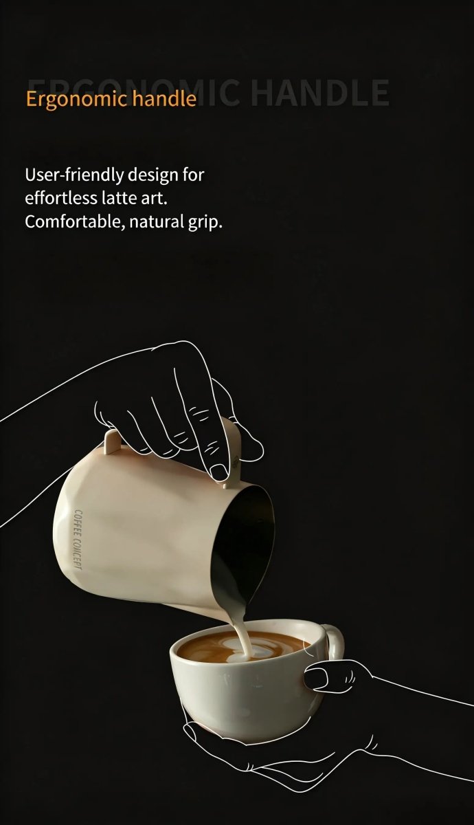 Best Geometric Milk Pitcher for Latte Art - Diamond Faceted 350ml/600ml - Shop Coffee Hobby