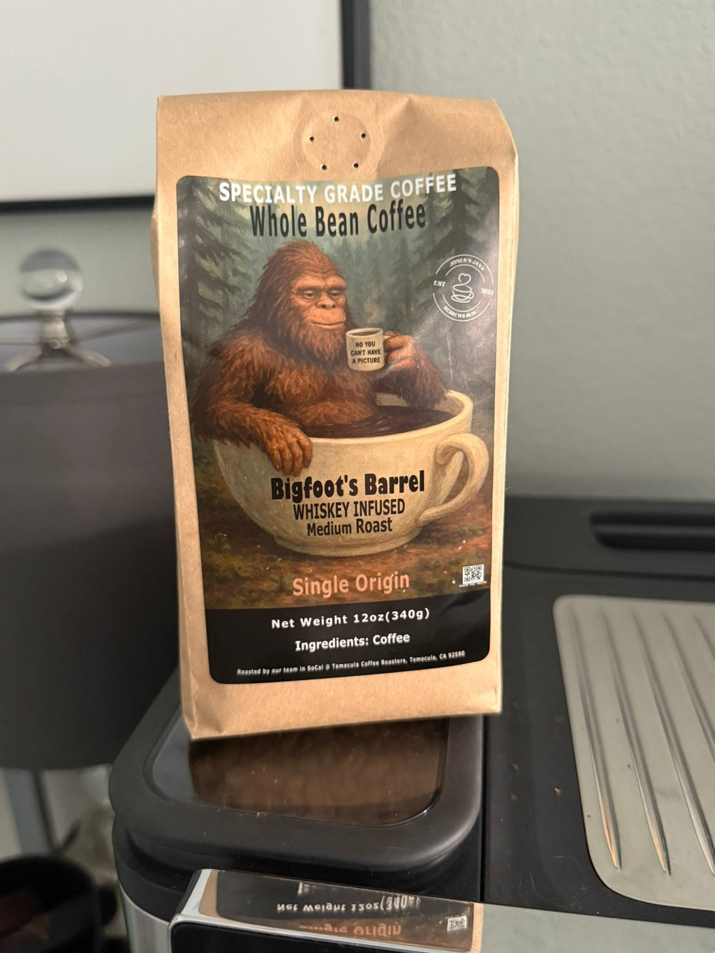 Bigfoot's Barrel — Whiskey Barrel-Aged Guatemala Coffee | Jones'N Java