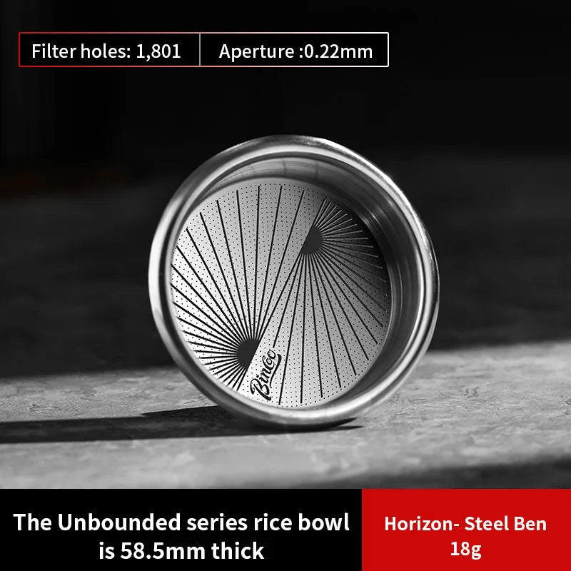 BINCOO High‑Precision Espresso Filter Basket – 51mm & 58.5mm (16g / 18g / 20g) + Blind Baskets – Stainless Steel - Shop Coffee Hobby
