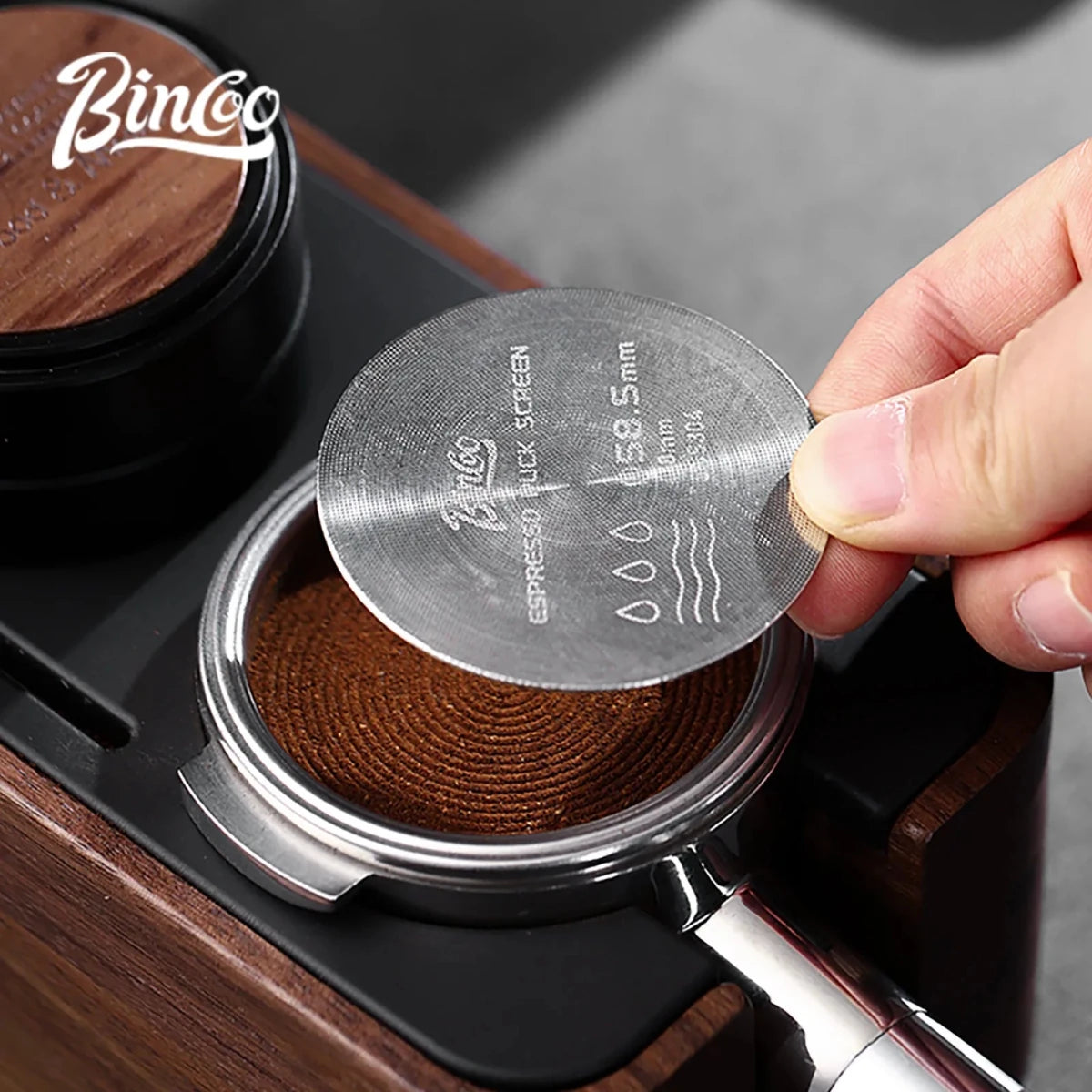 Bincoo Sintered Stainless Steel Espresso Shower Screen – 51mm / 58.5mm Dispersion Plate for Even Extraction - Shop Coffee Hobby