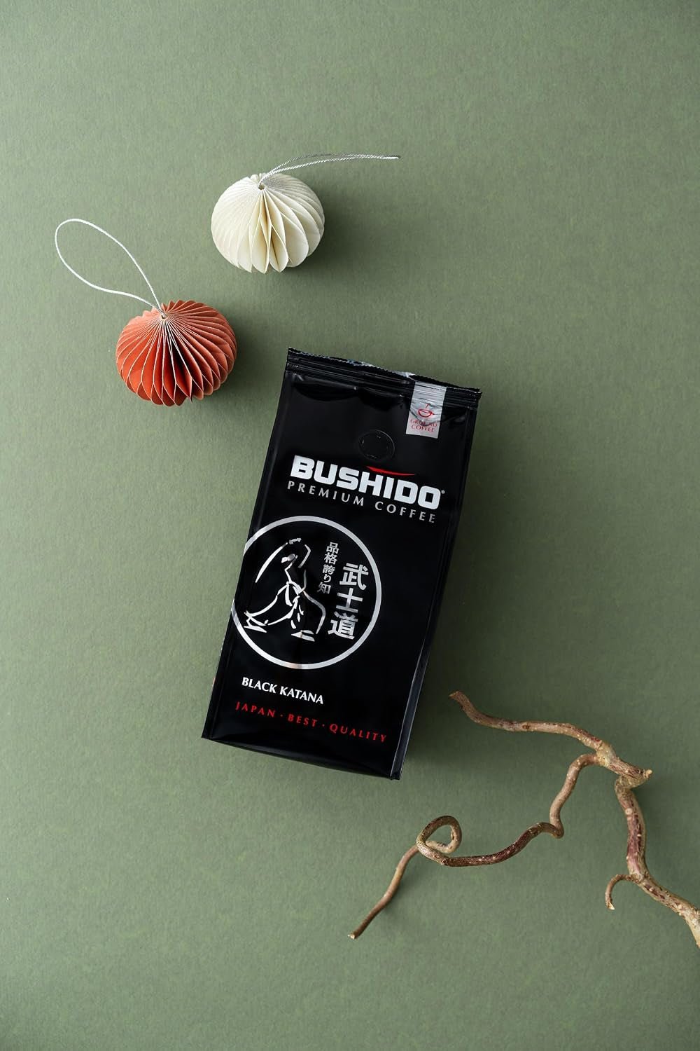 Black Katana Premium Whole Bean Coffee 2.2 Lb (1Kg) Bulk Bag Medium Roast 100% Arabica - Rich & Smooth Taste with Dark Chocolate Notes - Non-Bitter Espresso Beans - Imported from the Netherlands - Haynesworld General Goods