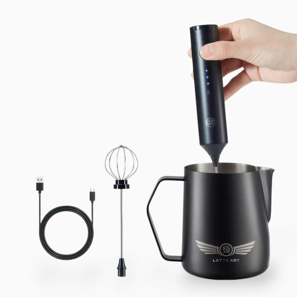 Rechargeable Milk Frother with Stepless Speed Control