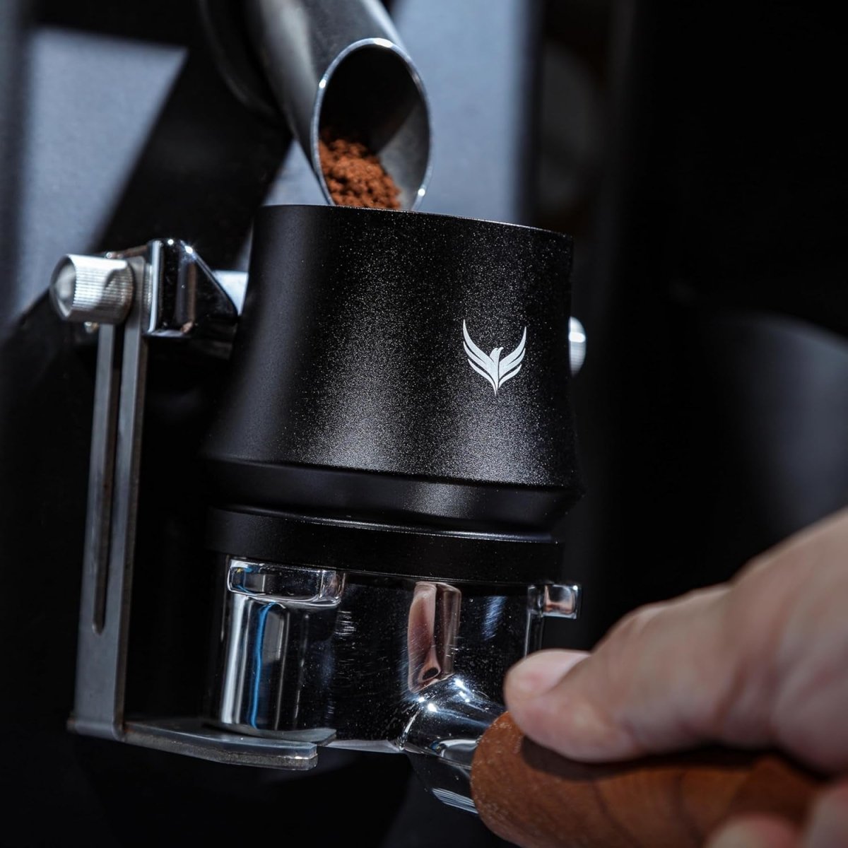 Blind Espresso Shaker 58Mm with Walnut Lid | Magnetic Dosing Cup for 58 Mm Portafilters | Coffee Grounds Distribution Tool - Shop Coffee Hobby