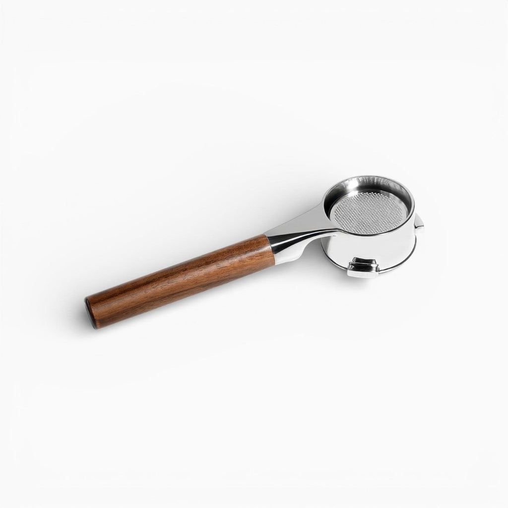 54mm Bottomless Portafilter with Walnut Handle for Breville / Sage – 3 Ears