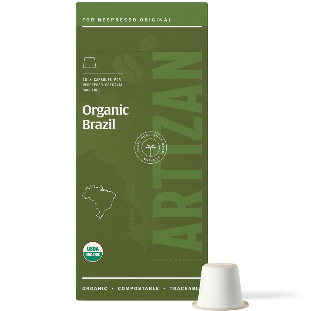 Artizan Organic Brazil Estate Espresso Capsules – 10 Count