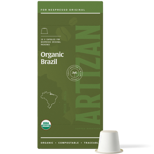Artizan Organic Brazil Estate Espresso Capsules - Shop Coffee Hobby