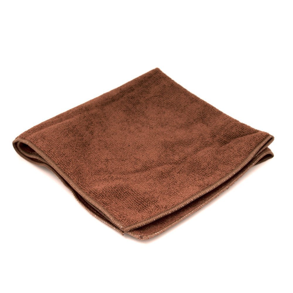 Brown Microfiber Cloth Towel 16" x 16" - Shop Coffee Hobby