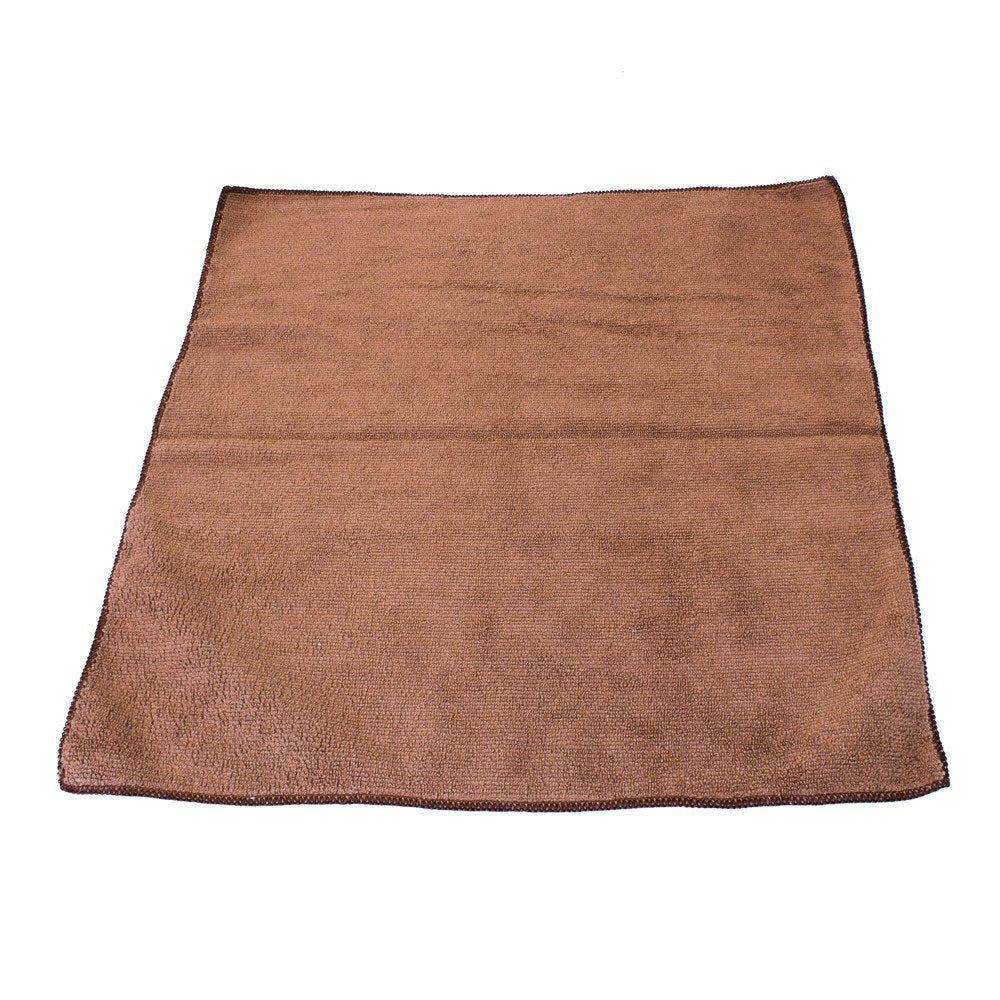 Brown Microfiber Cloth Towel 16" x 16" - Shop Coffee Hobby