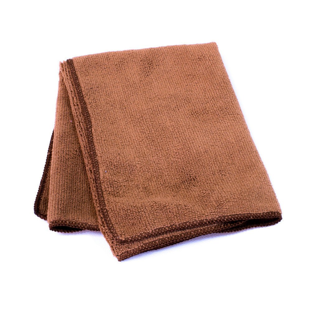 Brown Microfiber Cloth Towel 16" x 16" - Shop Coffee Hobby