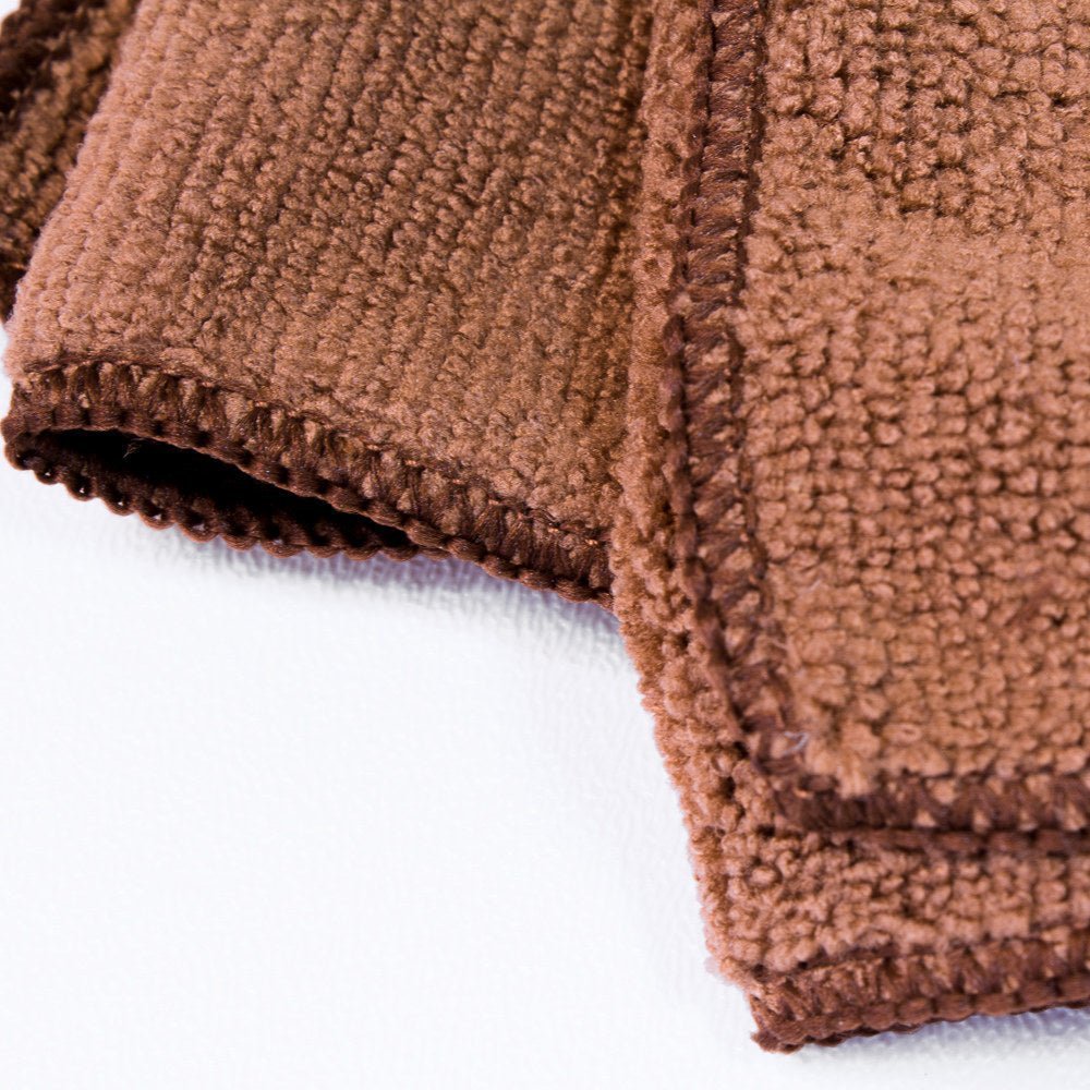 Brown Microfiber Cloth Towel 16" x 16" - Shop Coffee Hobby