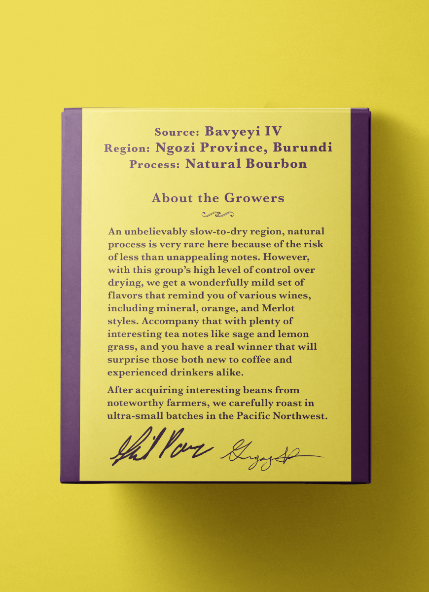 Burundi - Bourbon - Natural - Bavyeyi IV - Shop Coffee Hobby