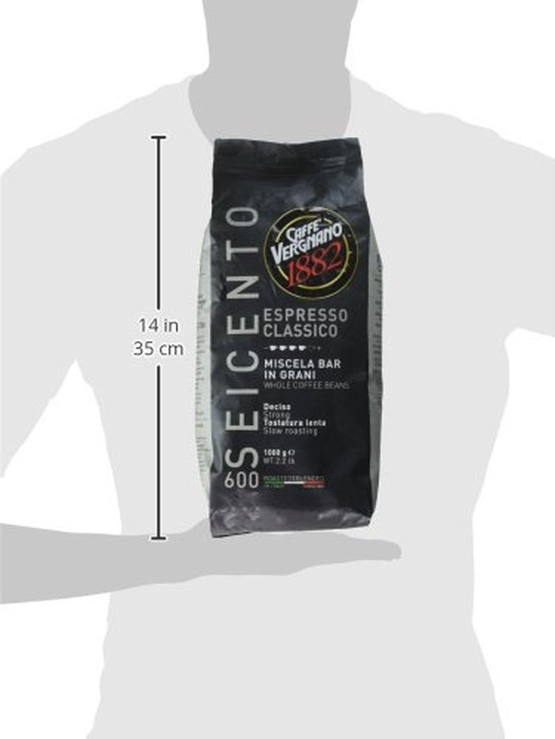 Caffe Vergnano Espresso Classico 600 Whole Beans, 2.2 Pound - Haynesworld General Goods