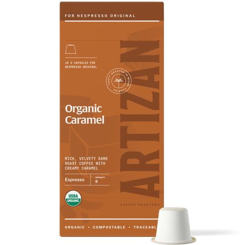 Artizan Organic Caramel Espresso Capsules - Shop Coffee Hobby