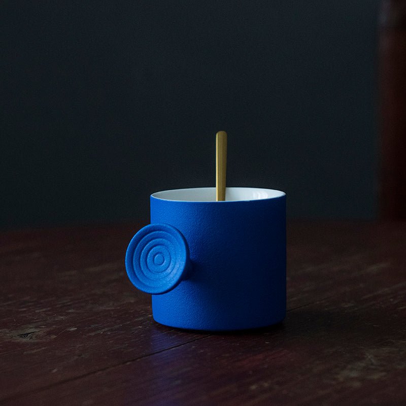 Ceramic Mug Klein Blue Coffee Set Espresso Hand Brewed Coffee - Shop Coffee Hobby