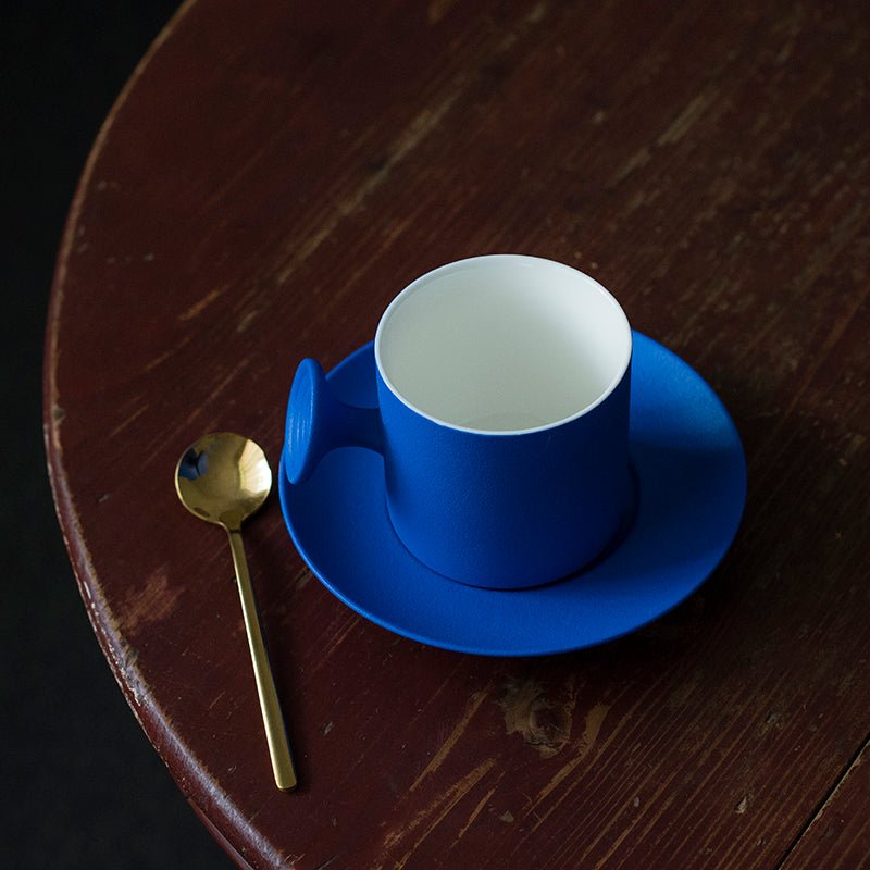 Ceramic Mug Klein Blue Coffee Set Espresso Hand Brewed Coffee - Shop Coffee Hobby