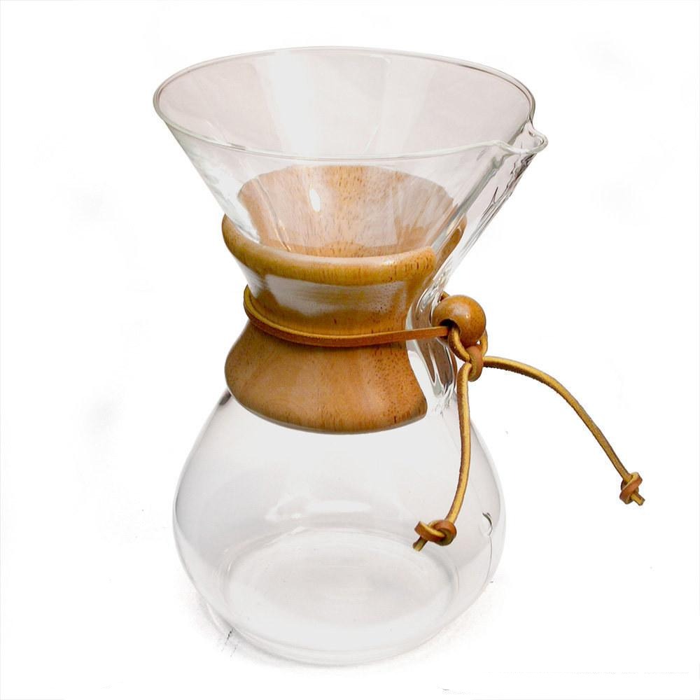 Espresso Parts Chemex Classic 6-Cup Pour-Over Coffee Maker with Wood Collar
