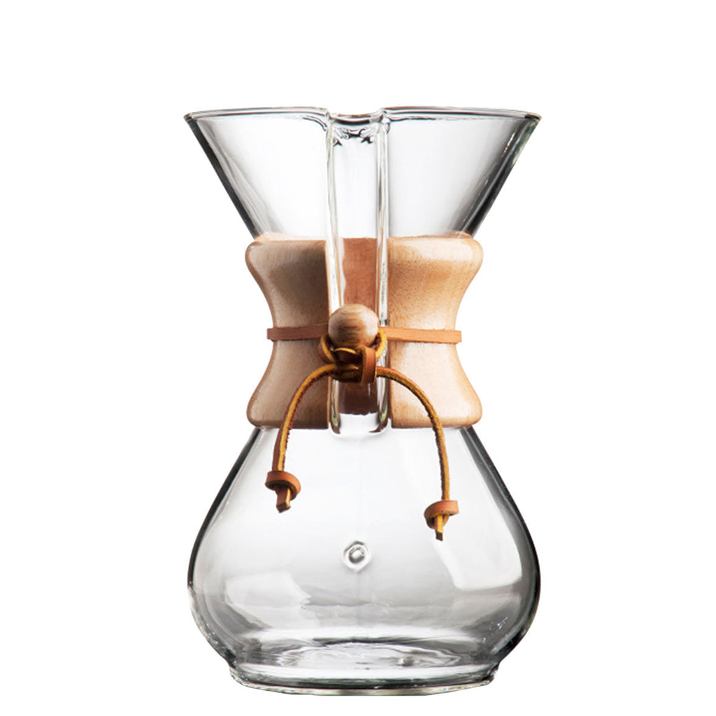 6-Cup Chemex Classic Pour-Over Coffee Maker with Wood Collar