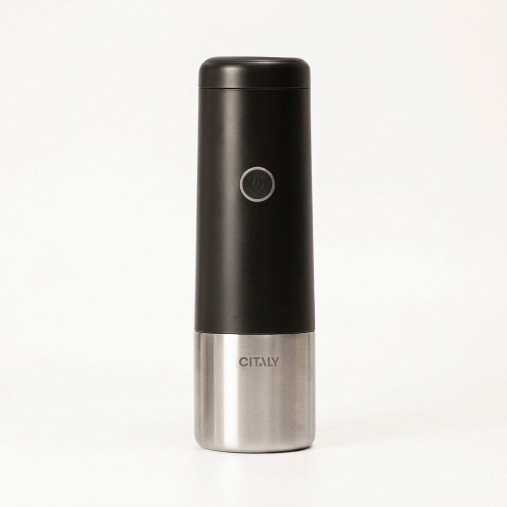 Citaly GO-1 portable espresso machine centered upright on a clean white background
