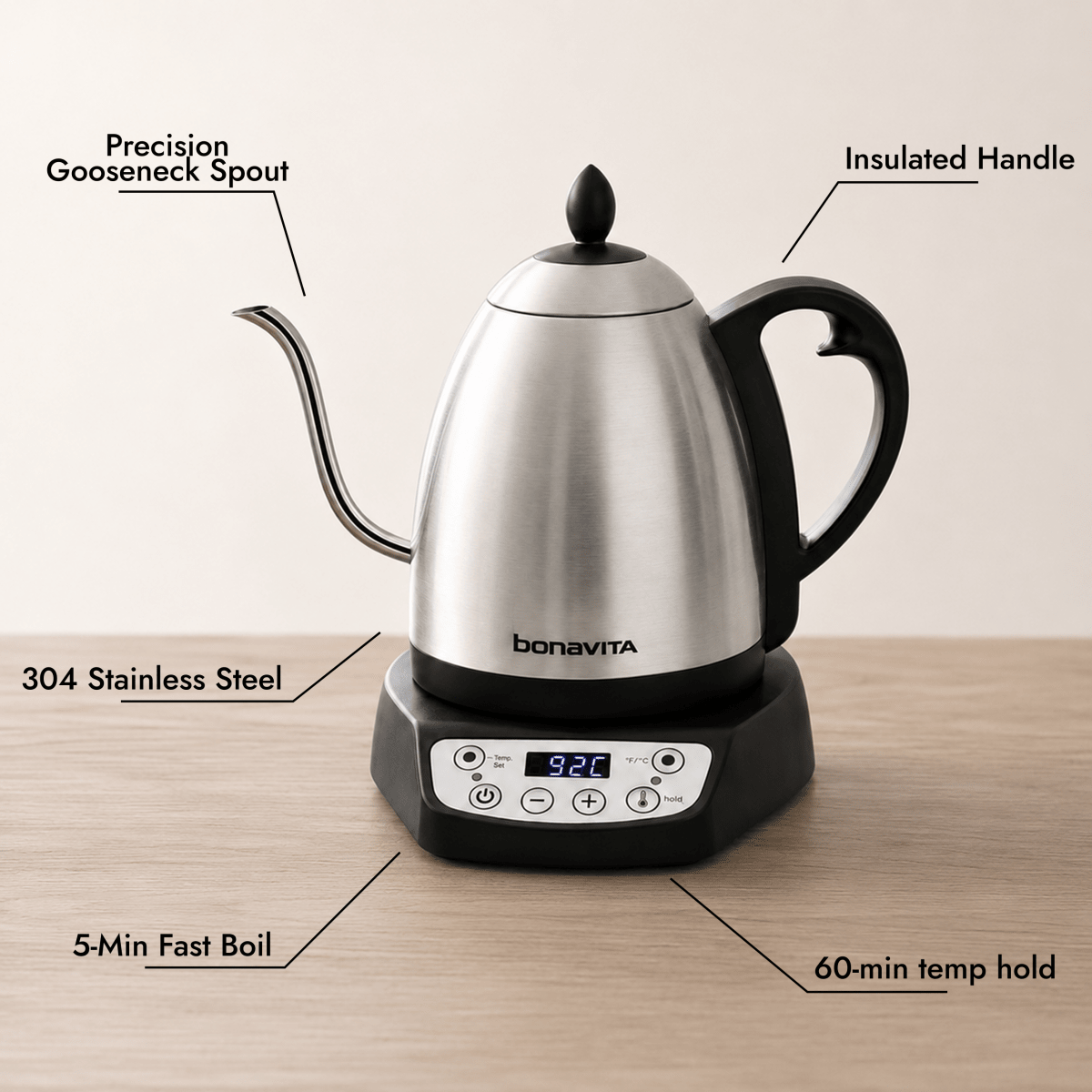 Classic 1.0L Gooseneck Electric Kettle - Shop Coffee Hobby