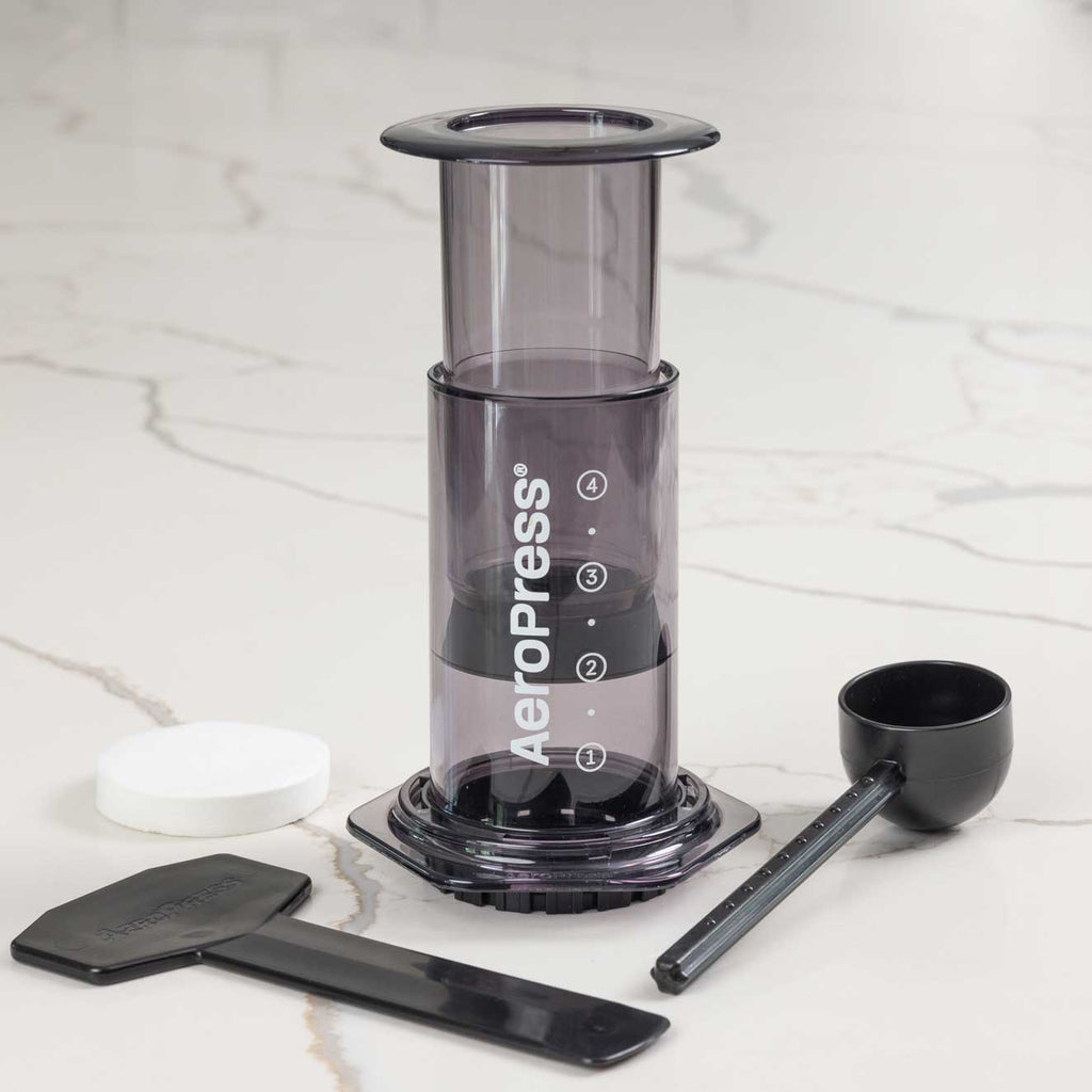 AeroPress Clear Coffee Maker in Black, 10 oz Manual Brewer