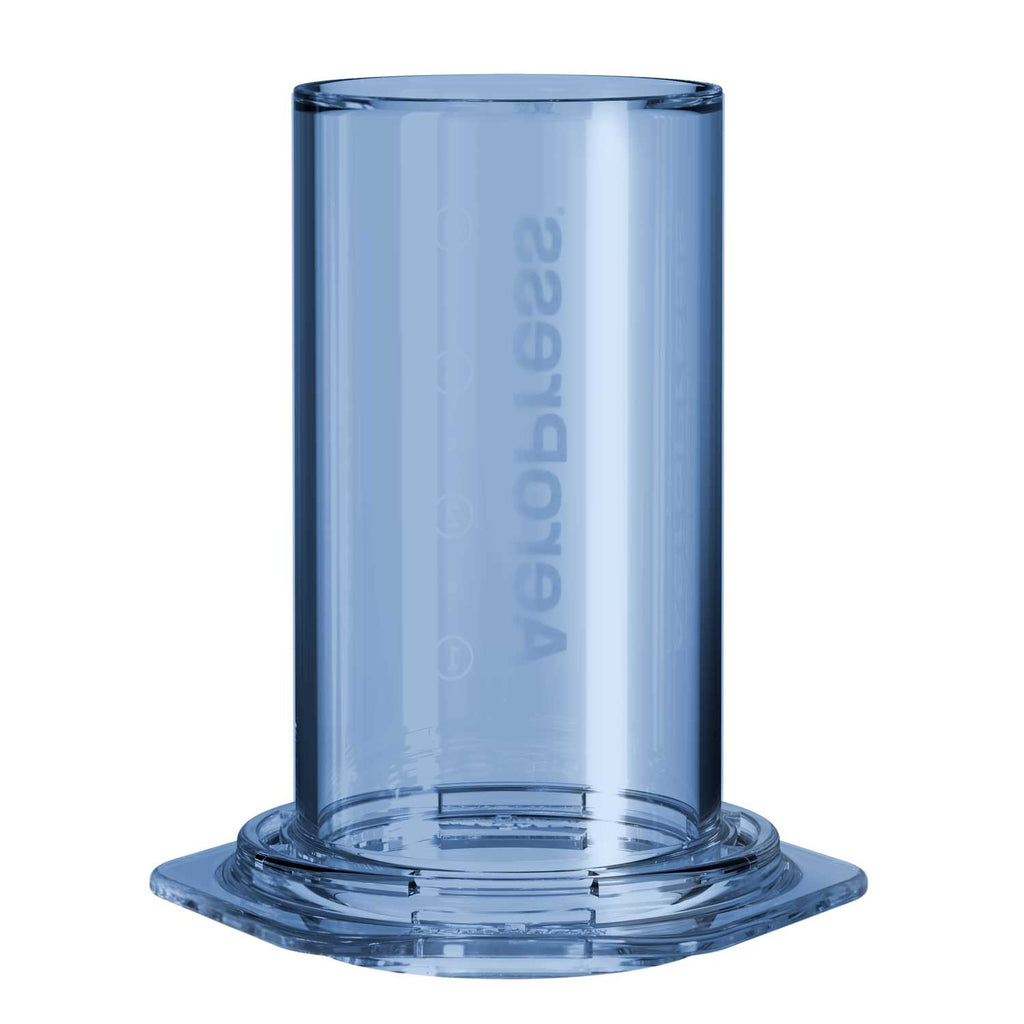 AeroPress Clear Coffee Maker – Blue Version, 10 oz Manual Brewer