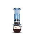 Espresso Parts AeroPress Clear Coffee Maker – Blue | 10 oz Manual Brewer