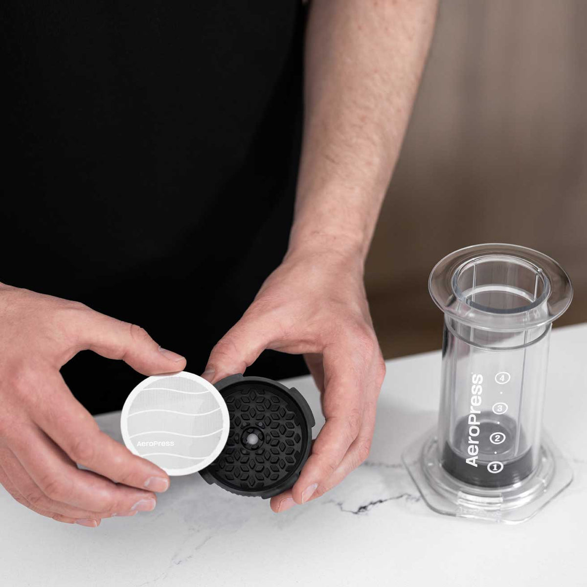 Espresso Parts AeroPress Clear Coffee Maker – 10 oz Manual Brewer